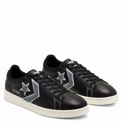 Converse Unisex '80s Pro Leather - Miesten Tennarit - Mustat/Hopea